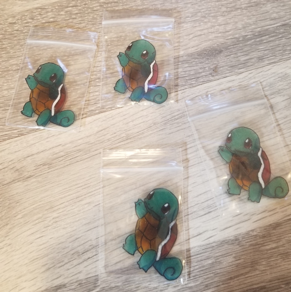 Squirtle Shrinky Dinks Magnets